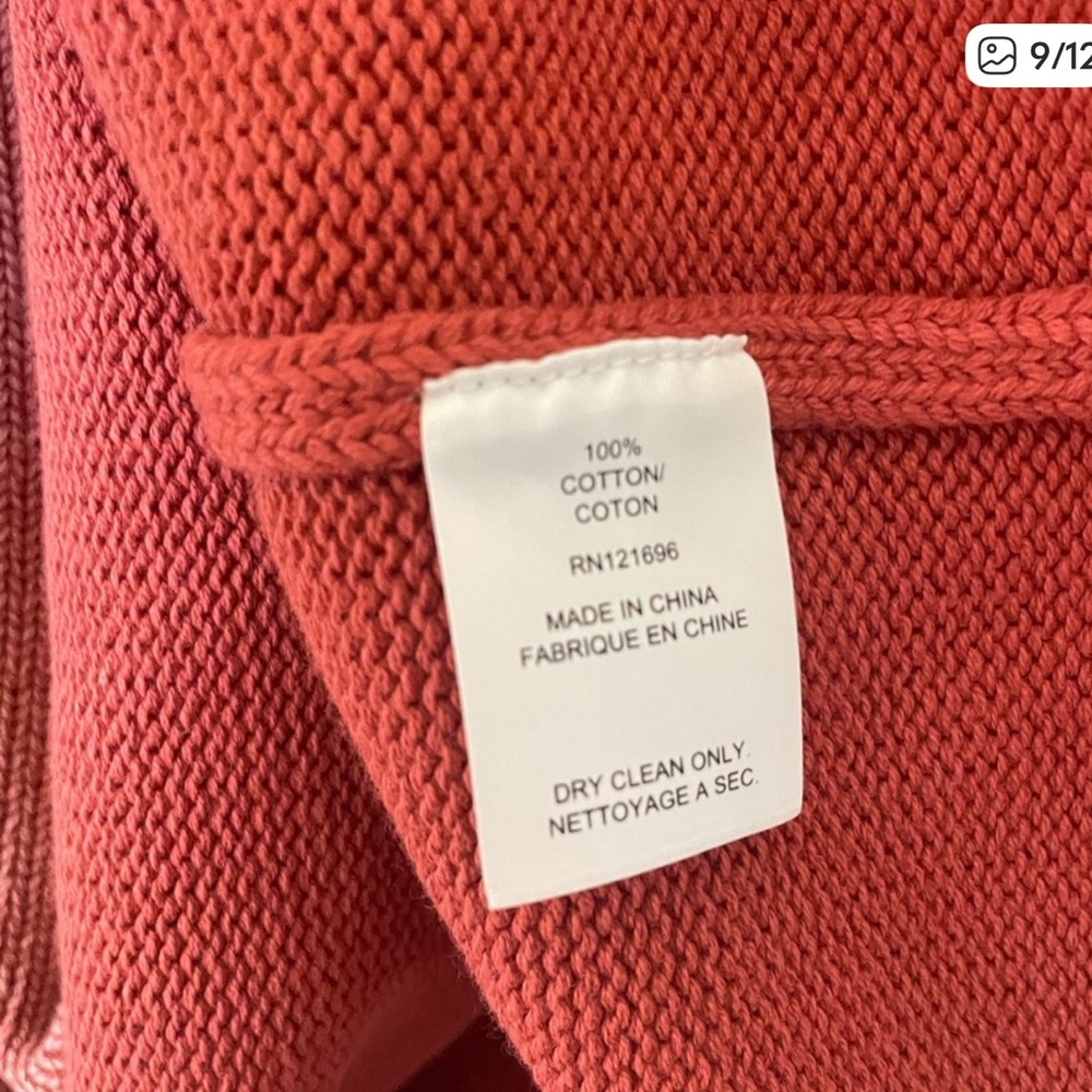 DEMYLEE COCO COTTON SWEATER LKNW SIZE SM PRETTY WASHED RED PINK COLOR. - Picture 5 of 5